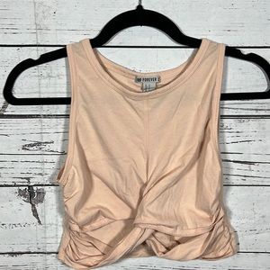 Forever 21 Light Pink Sleeveless Crop Top